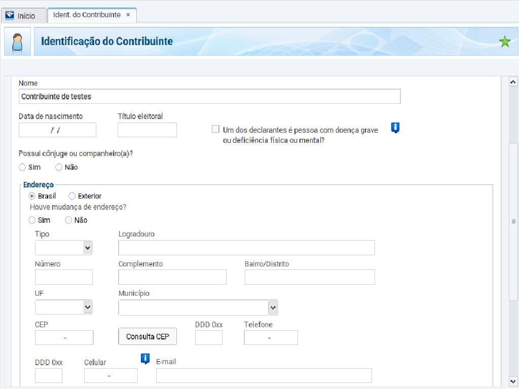 Tutorial Pgd Irpf 2021 Ficha Identificação Do Contribuinte 0073